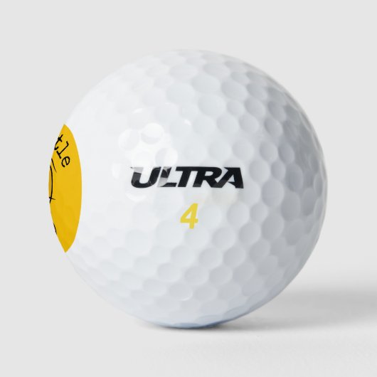 Yikes Yellow Emoji Golfballen (Logo)