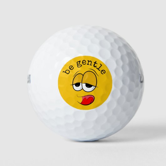 Yikes Yellow Emoji Golfballen (Voorkant)
