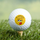 Yikes Yellow Emoji Golfballen (Insitu Shirt)
