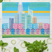 YIMBY Kitchen Towel - San Francisco Skyline Theedoek (Gevouwen)