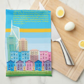 YIMBY Kitchen Towel - San Francisco Skyline Theedoek (Quarter Fold)