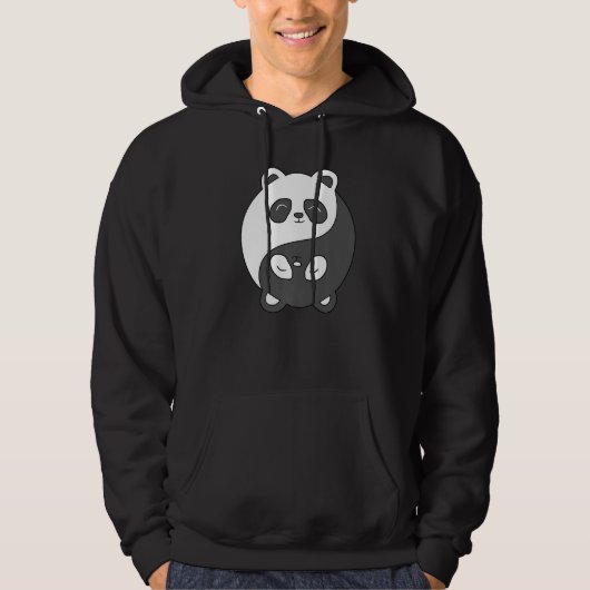 Yin and Yang Bear Predator Koala Meditation Acro H Hoodie (Voorkant)