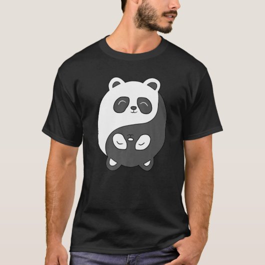 Yin and Yang Bear Predator Koala Meditation Acro H T-shirt (Voorkant)