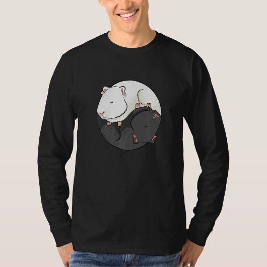 Yin and Yang Guinea Pig Opposites for Guinea Pig T-shirt (Voorkant)