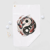 Yin and Yang Japans Koi Fish Golfhanddoek (Insitu)