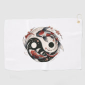 Yin and Yang Japans Koi Fish Golfhanddoek (Horizontaal)