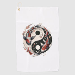 Yin and Yang Japans Koi Fish Golfhanddoek