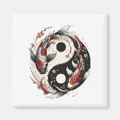 Yin and Yang Japans Koi Fish Magneet (Voorkant)