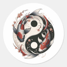Yin and Yang Japans Koi Fish