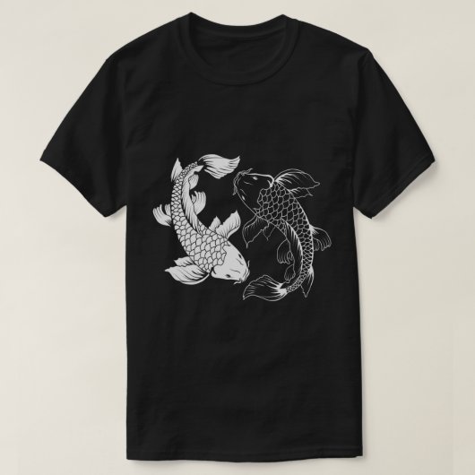 Yin and Yang Japans Koi Fish T-Shirt (Design voorkant)