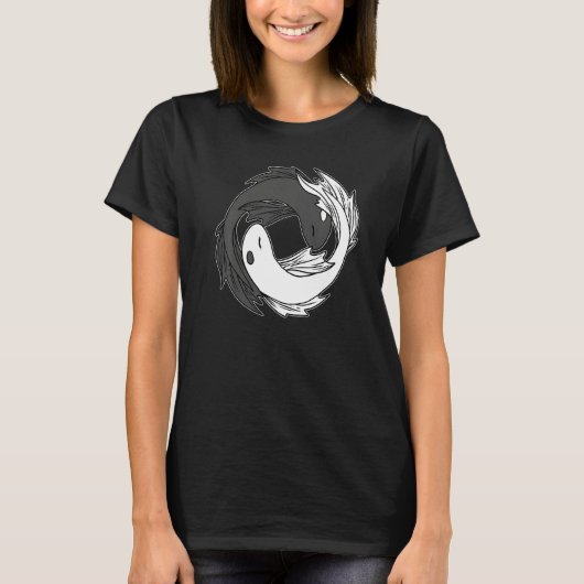 Yin and Yang Koi Pose fish Meditation Acro Hatha Y T-shirt (Voorkant)