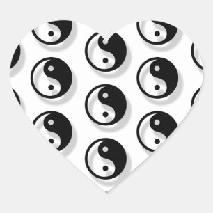 Yin and Yang Pattern Hart Sticker