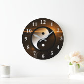 Yin and Yang Round Wall Clock Grote Klok (Huis)