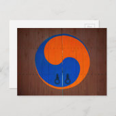 Yin and Yang Symbool, South Korea Briefkaart (Voorkant / Achterkant)