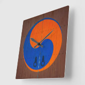 Yin and Yang Symbool, South Korea Vierkante Klok (Hoek)