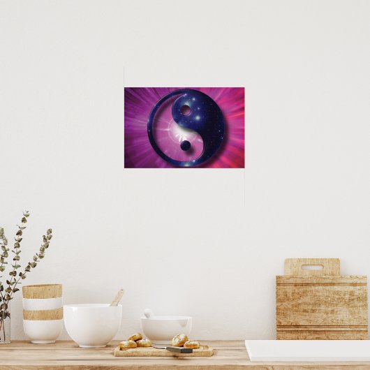 Yin and Yang Universe Print (Keuken)