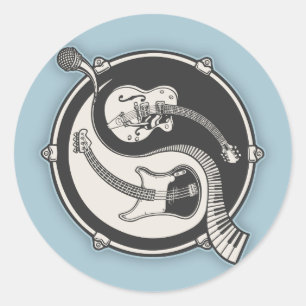 Yin Band Ronde Sticker