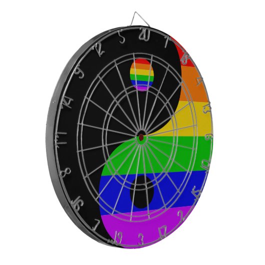 Yin en LGBT Dartbord (Voorkant Links)