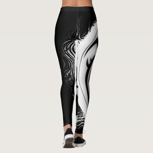 Yin en Yang Asian Dragons Leggings (Achterkant)