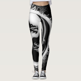 Yin en Yang Asian Dragons Leggings