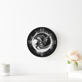 Yin en Yang Asian Dragons Ronde Klok (Huis)