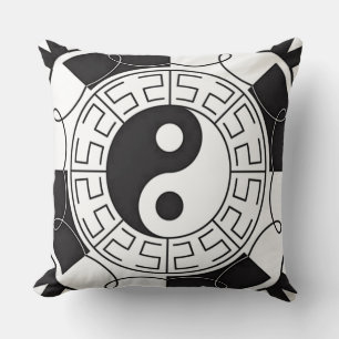 Yin en Yang Aziatische Symbool Worp Kussen
