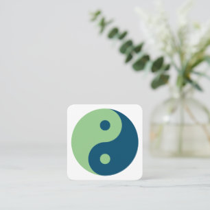Yin en Yang balans holistische wellness therapie Vierkante Visitekaartje