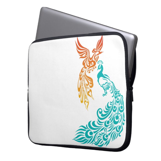 Yin en Yang - Brand en water Laptop Sleeve (Voorkant Links)