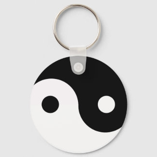 Yin en Yang Button Sleutelhanger