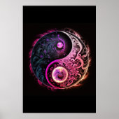 Yin en Yang Chinees Spiritueel symbool van het lev Poster (Voorkant)
