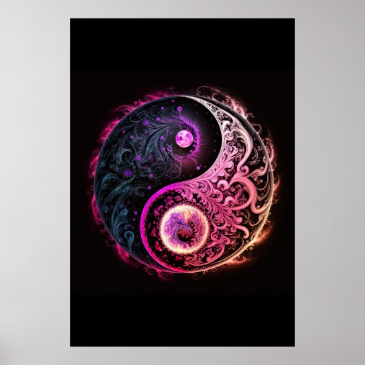 Yin en Yang Chinees Spiritueel symbool van het lev Poster (Voorkant)