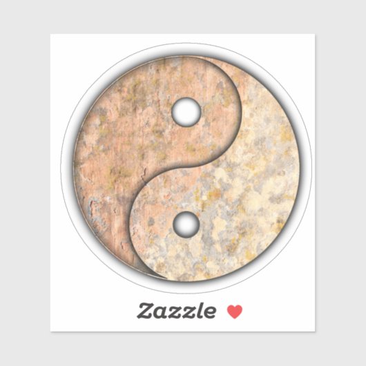 Yin en Yang Custom-Cut Vinyl Sticker (Vel)
