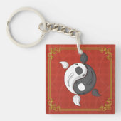 Yin en Yang de Koi Acrylische Sleutelhanger (Voorkant)