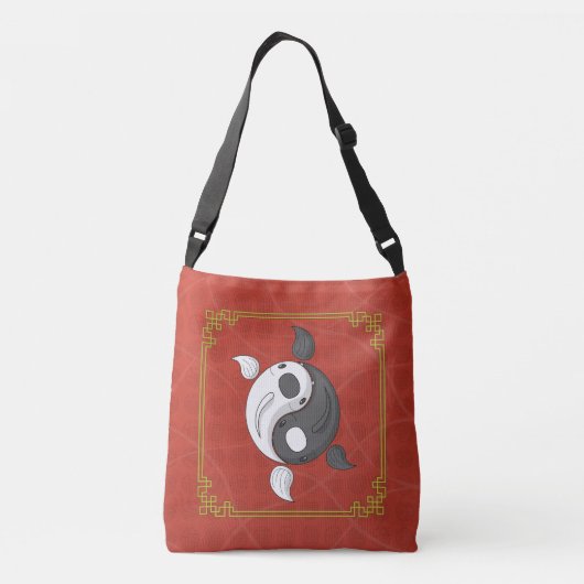 Yin en Yang de Koi All-Over-Print Bag Crossbody Tas (Achterkant)