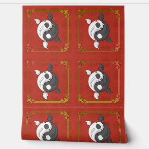 Yin en Yang de Koi Behang