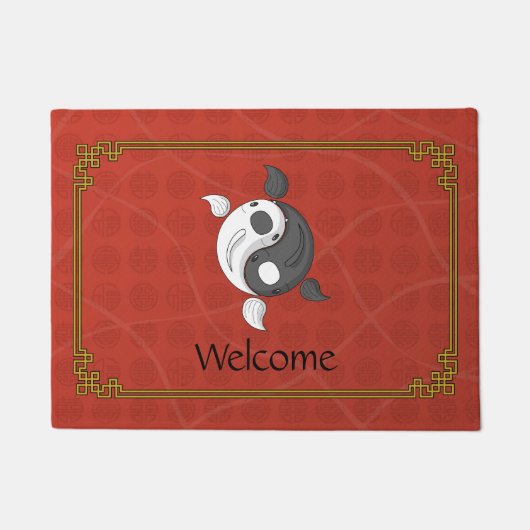 Yin en Yang de Koi Doormat Deurmat (Voorkant)