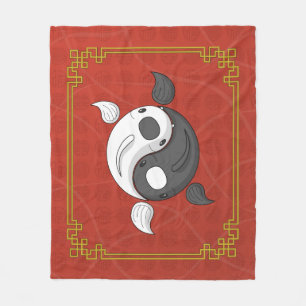 Yin en Yang de Koi Fleece Deken