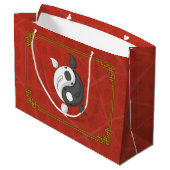 Yin en Yang de Koi Gift Bag Large Cadeautasje (Achterkant Gekanteld)