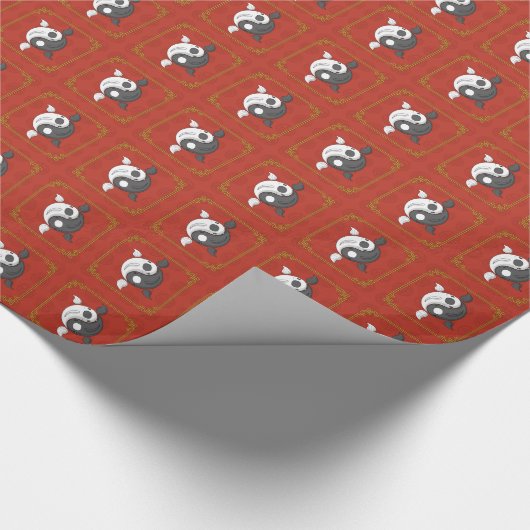 Yin en Yang de Koi inpakpapier (Hoek)