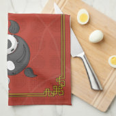 Yin en Yang de Koi keukenhanddoek (Quarter Fold)