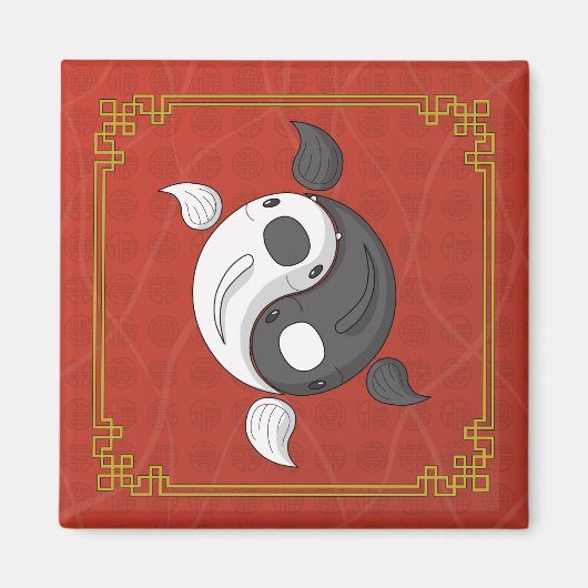 Yin en Yang de Koi Magnet (Voorkant)
