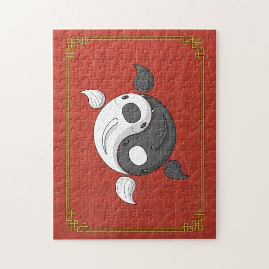 Yin en Yang de Koi Puzzle Legpuzzel (Verticaal)