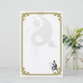 Yin en Yang de Koi Stationery Briefpapier (Staand voorkant)