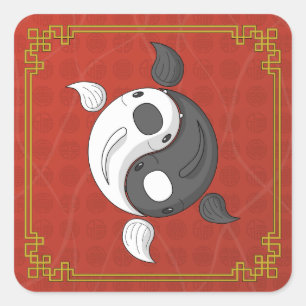 Yin en Yang de Koi Sticker