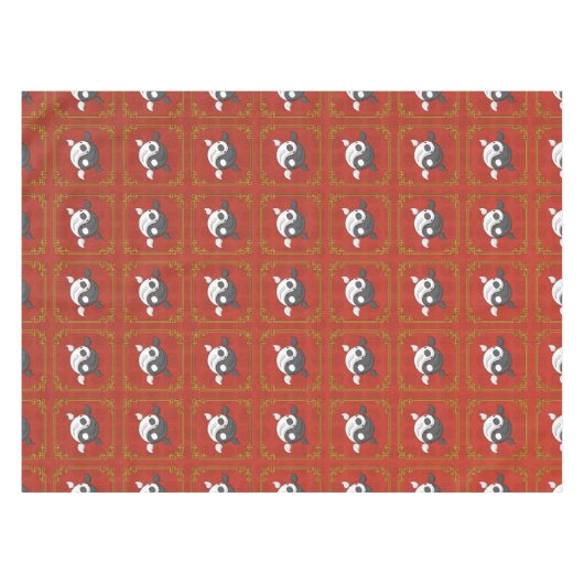 Yin en Yang de Koi Tablecloth Tafelkleed (Voorkant (Horizontaal))