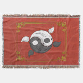 Yin en Yang de Koi Throw Blanket Deken (Voorkant)