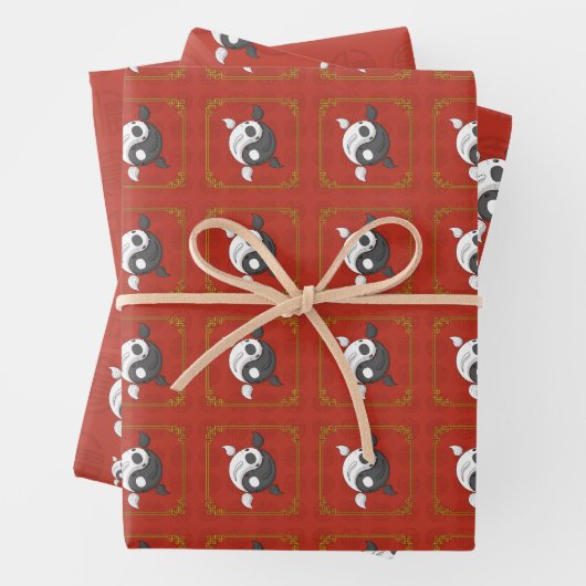 Yin en Yang de Koi Wrapping Papier Set Inpakpapier Vel (In situ)