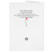 Yin en Yang Dolfijn Dank u Wenskaart (Achterkant)