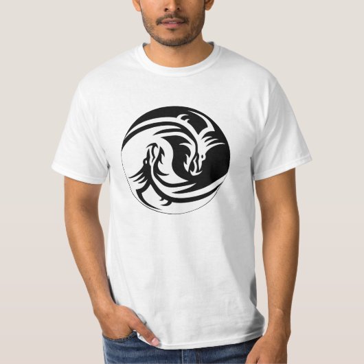 Yin en Yang Dragon T Shirt (Voorkant)