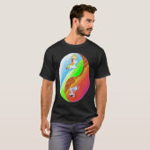 Yin en Yang Eenhoorn Death Metal Rainbow T-shirt (Voorkant volledig)